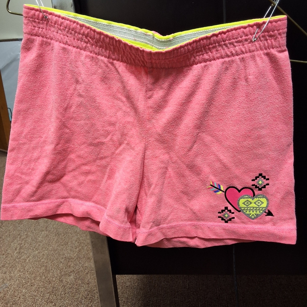 Pink Shorts with Heart and Arrow Design